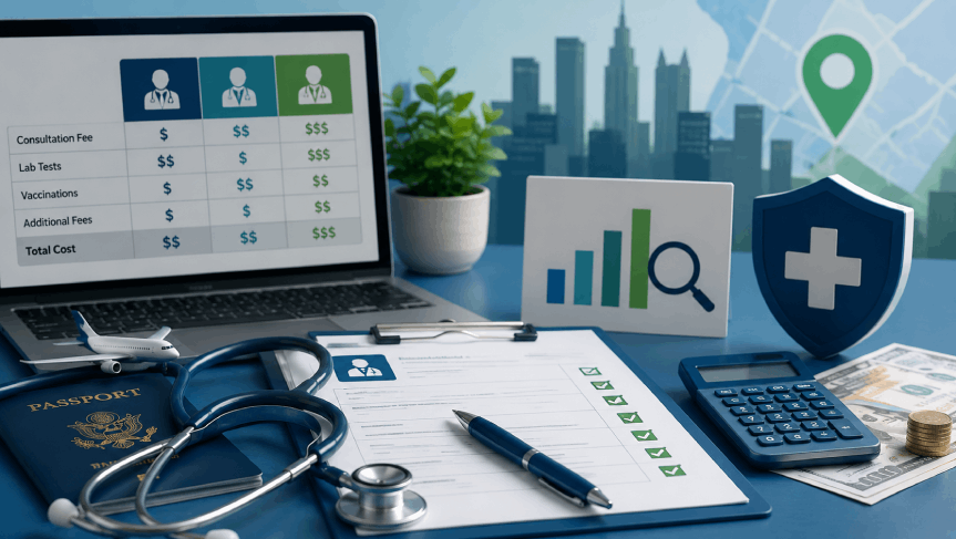 Compare Immigration Medical Exam Costs